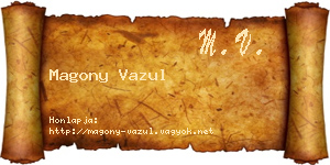 Magony Vazul névjegykártya